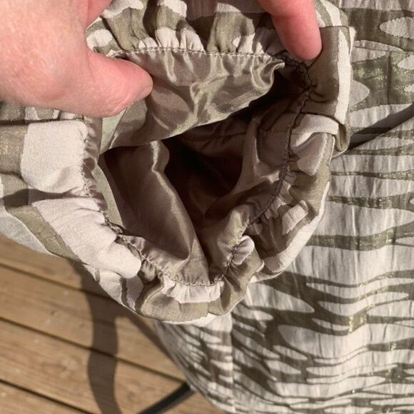 Mac & Jac Camouflage Lined Blazer/Jacket Peplum Bell Sleeves Large Buttons 12 - Picture 8 of 12